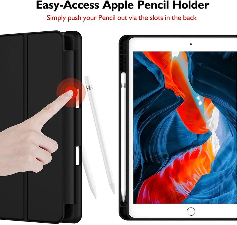 ProElite Smart Case for iPad 10.2 inch 2021 9th/8th/7th Gen [Auto Sleep/Wake Cover] [Pencil Holder] [Soft Flexible Case] Recoil Series - Ocean Blue - Image 3