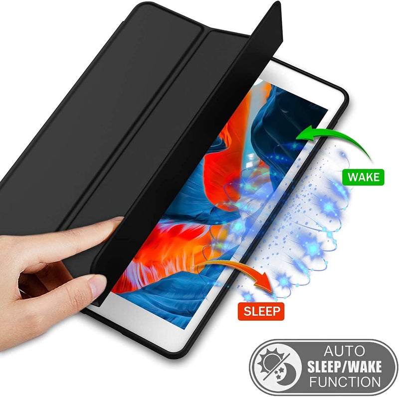 ProElite Smart Case for iPad 10.2 inch 2021 9th/8th/7th Gen [Auto Sleep/Wake Cover] [Pencil Holder] [Soft Flexible Case] Recoil Series - Ocean Blue - Image 4