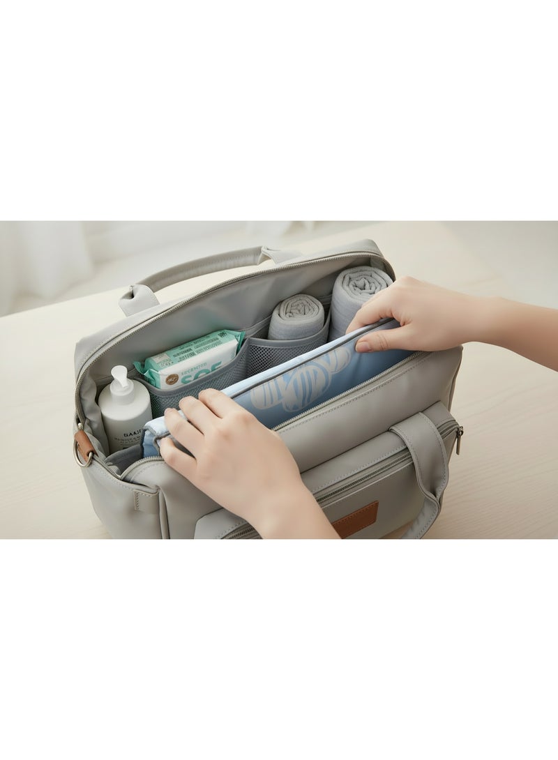 Mamas One Travel Changing Mat - blue clouds - Image 2