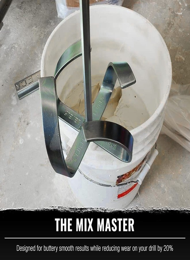 Level-5 Drywall Mud Mixer - LEVEL5 | 32" Shaft 5" Head | Pro-Grade | Extra Long Drill Attachment Paddle | 5-291 - Image 4