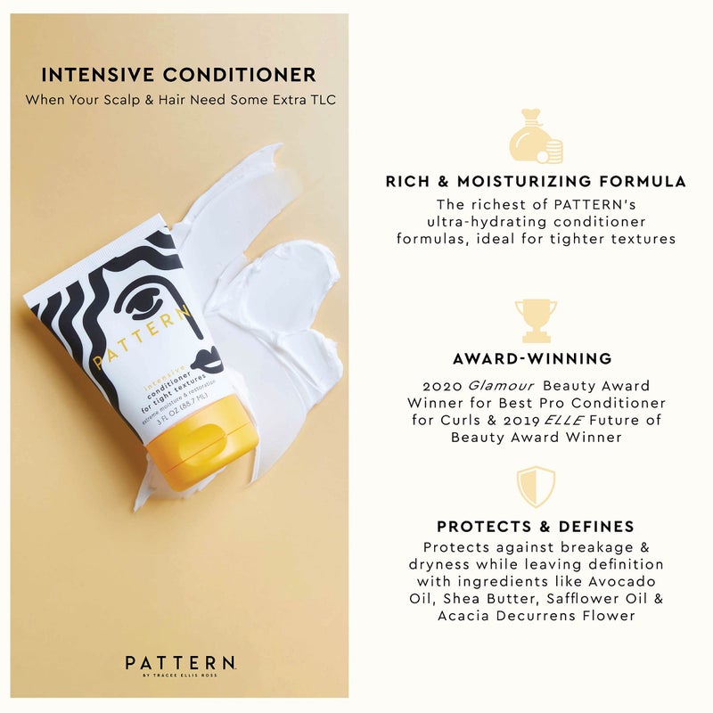PATTERN Beauty by Tracee Ellis Ross Intensive Conditioner, 29 Fl Oz, Shea Butter, Avocado Oil & Vitamin E, Extreme Moisture for Curly Hair, Curl Restoration and Tight-Textures, 3a-4c - Image 2