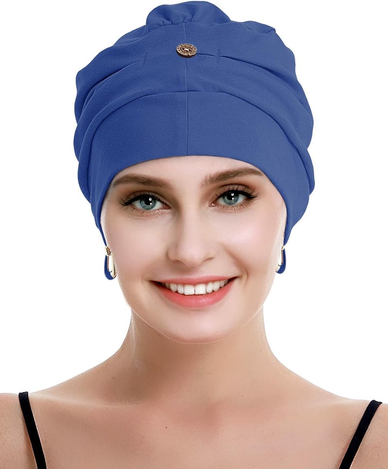 osvyo Cotton Chemo Turbans for Women Cancer Hairloss hat - Cotton Lightweight Headwear Sealed Packaging - Image 1