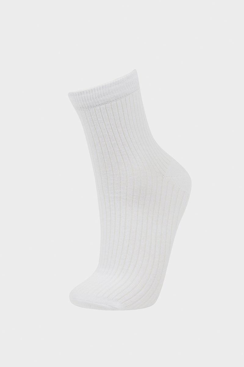 DeFacto White Woman Mid Cut Socks Casual - Image 4