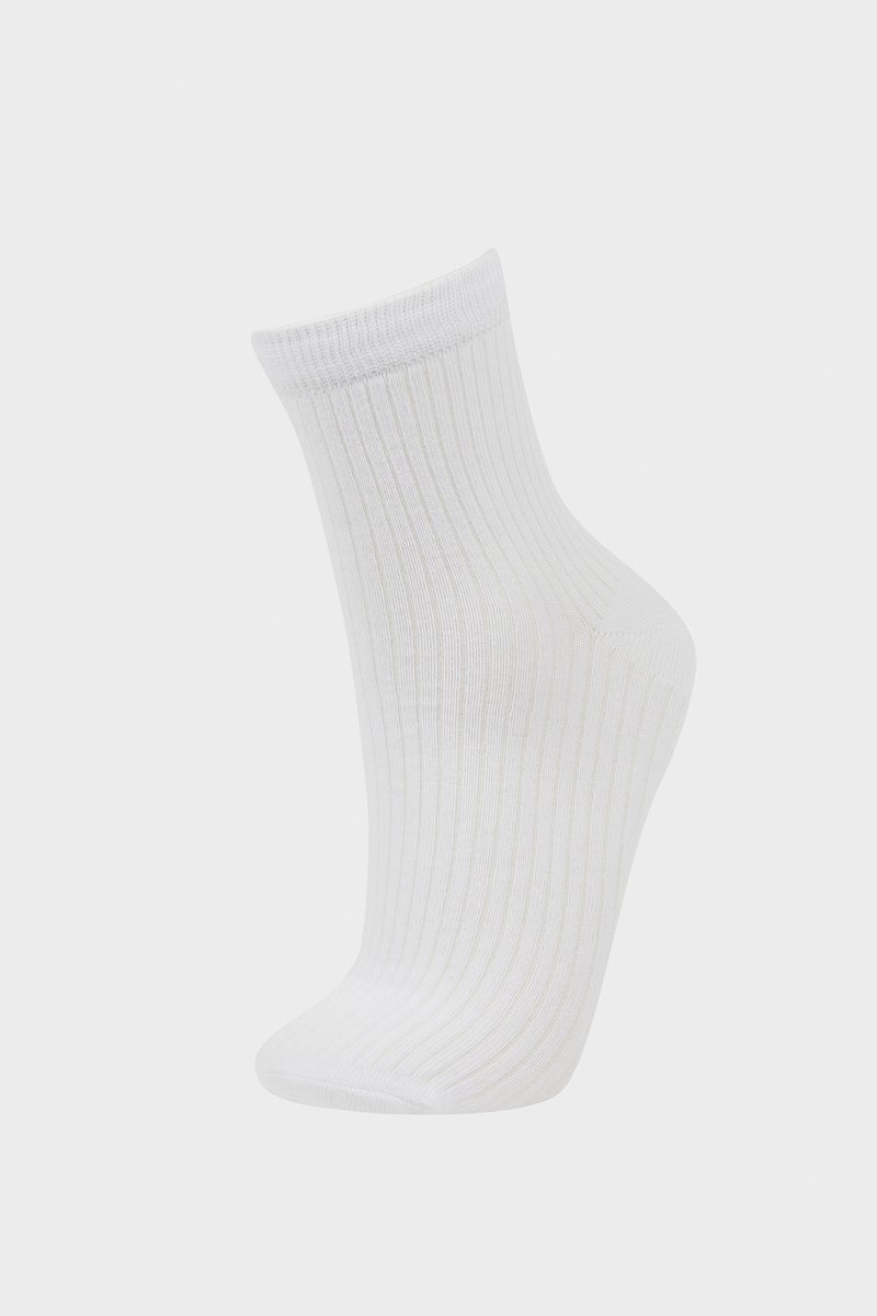 DeFacto White Woman Mid Cut Socks Casual - Image 2