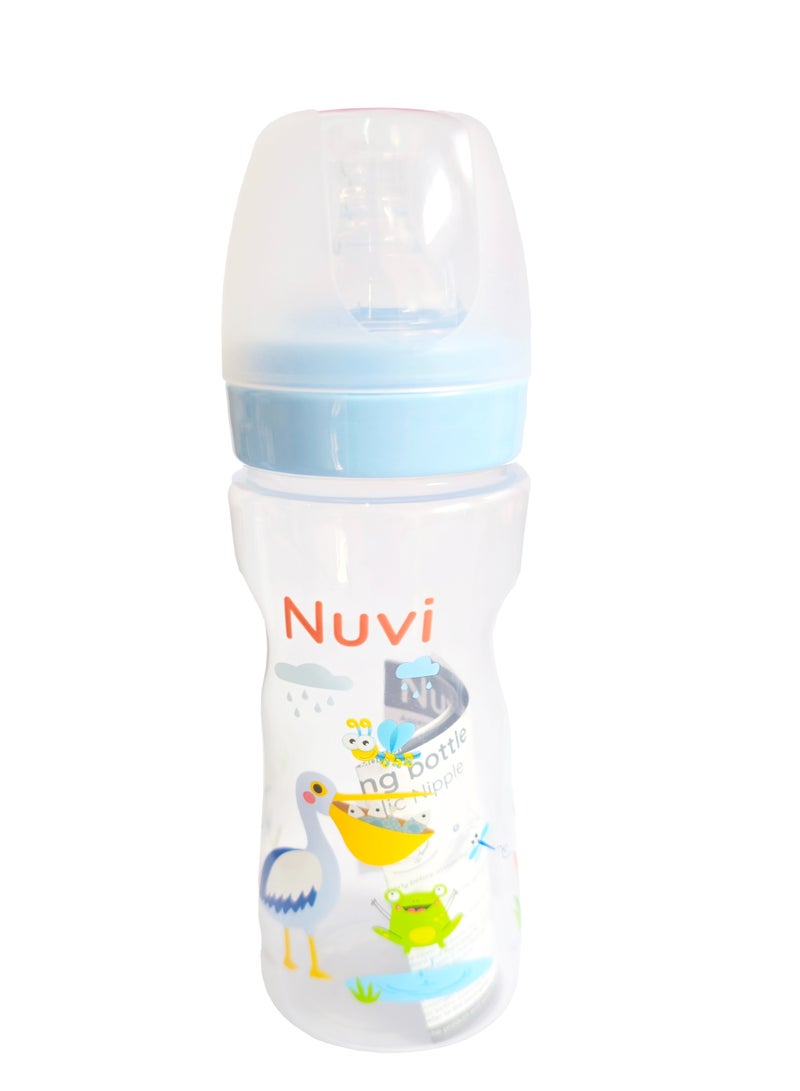 Nuvi Wide Neck Streamline Plastic Feeding Bottle 240ml - Assorted - Image 2