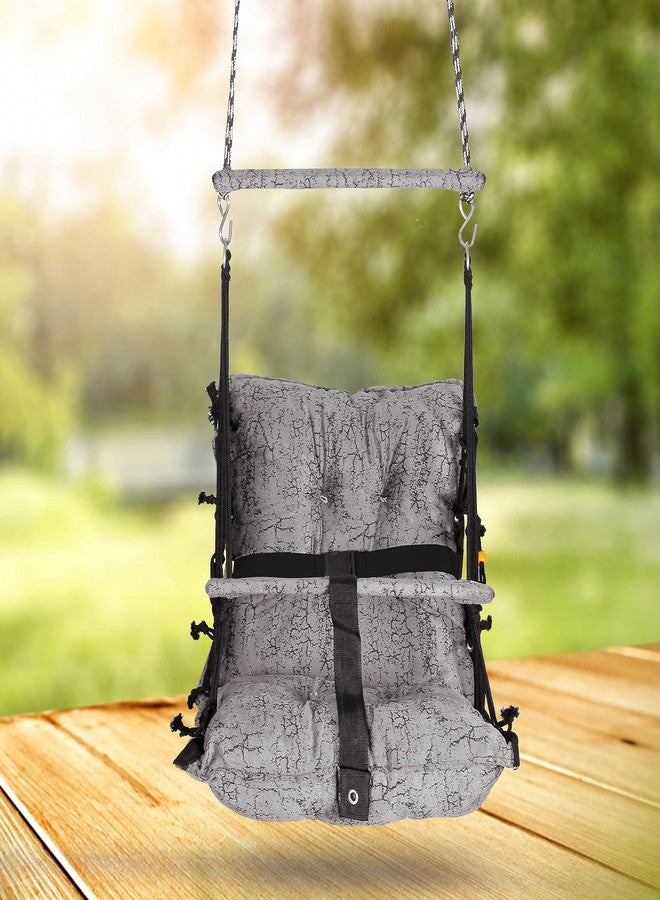 Sprointal Swing for Kids, Baby Swing Chair Cotton Children Folding and Washable 1-5 Years Swing with Safety Belt,Home and Garden Jhula for Babies |Swing for Kids|Hanging Cradle (Grey) - Image 3