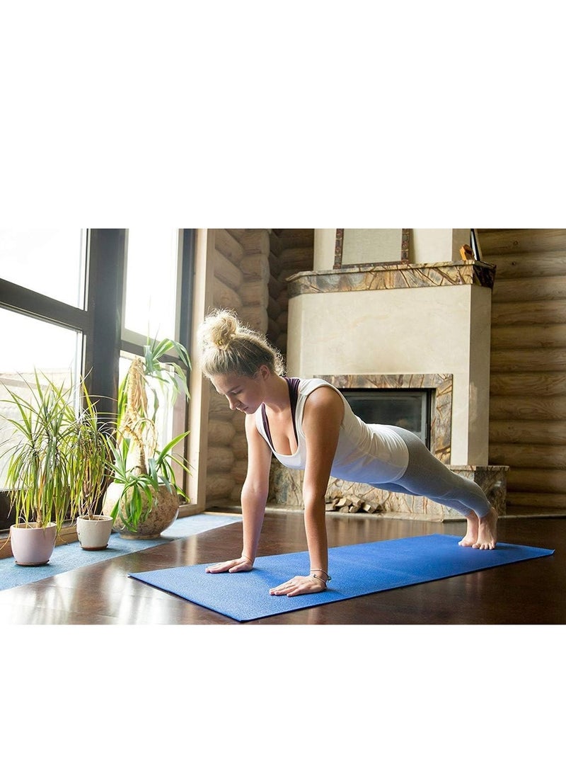 Plan A 3mm Thick Non Slip Rubber Mat Ideal for Home Workout and Gyms, Eco-Friendly EVA Yoga Mat for Yoga, Pilates, Fitness with Carrying Strap  - Image 2