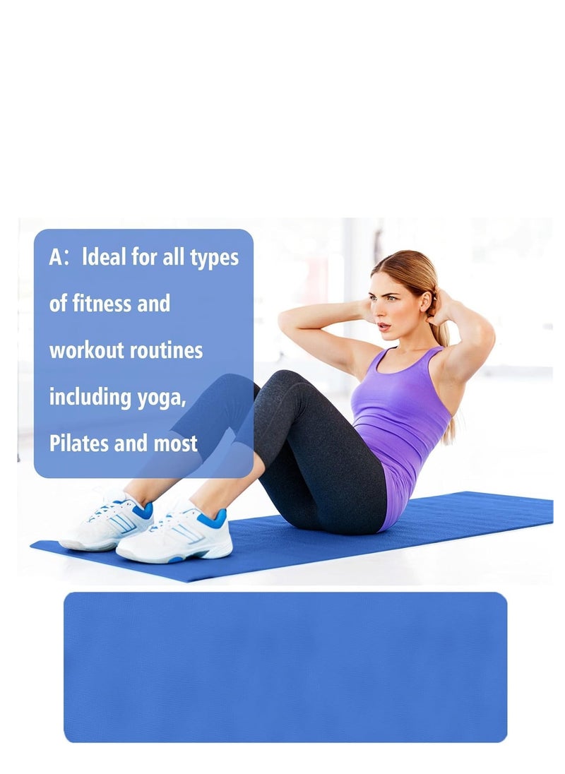 Plan A 3mm Thick Non Slip Rubber Mat Ideal for Home Workout and Gyms, Eco-Friendly EVA Yoga Mat for Yoga, Pilates, Fitness with Carrying Strap  - Image 3