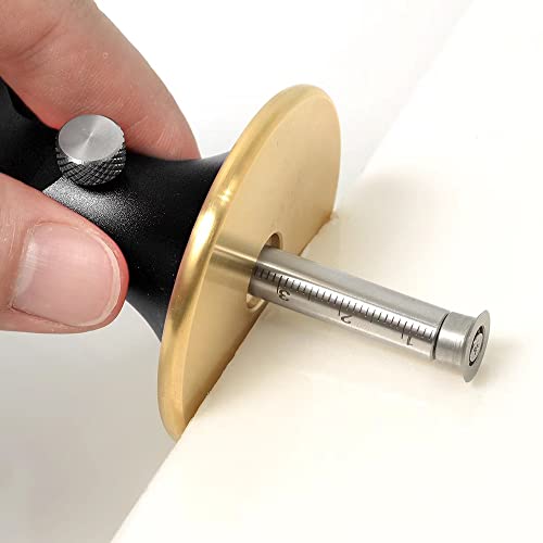 YOSELIN Dovetail Jig Wheel Marking Gauge - Adjustable Precision Wood Scribe Tool with Dual Scale (1/32" & 1mm), Multifunctional Linear & Arc Guide for Woodworking, Carpentry（Black） - Image 5