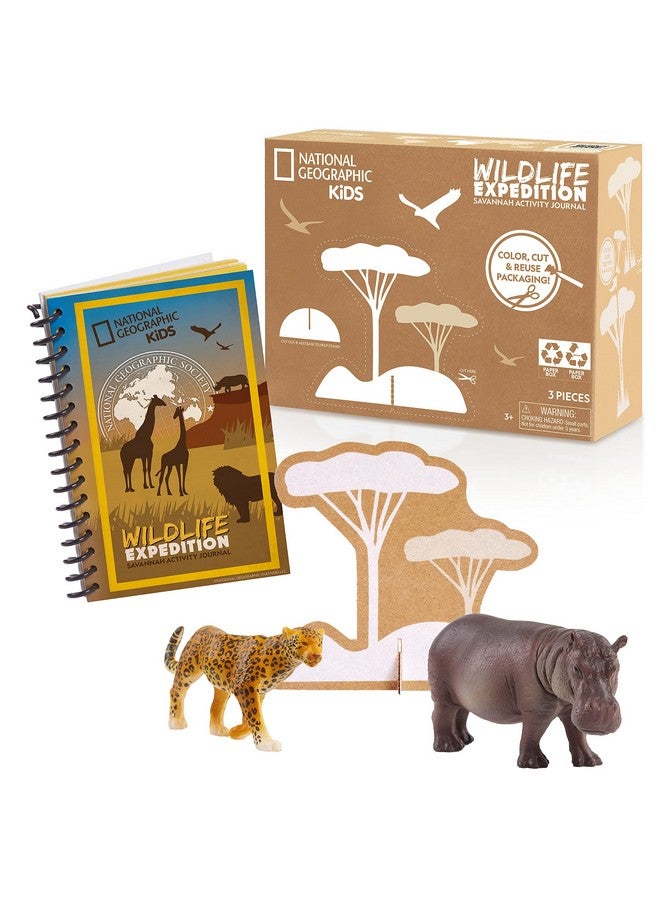 NATIONAL GEOGRAPHIC National Geographic Kids Activity Journal Set Includes Realistic Animal Toy Figures, Level 1 Reading Fact Book, Packaging from Recycled Material, Kids Toys for Ages 3 Up, Amazon Exclusive  - Image 1