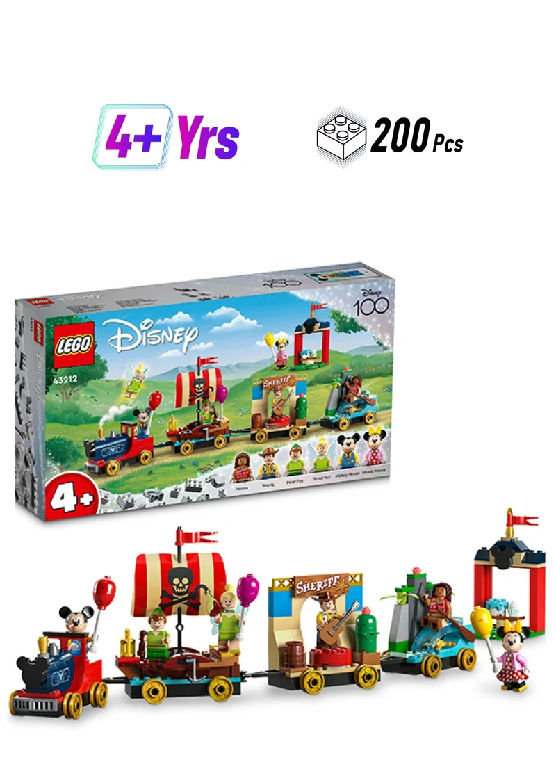 LEGO Disney: Disney Celebration Train 43212 Building Toy Set; Disney’s 100th Anniversary Set with Characters Children Know and Love; Makes a Fun Birthday Gift for Kids and Fans Aged 4 and up (200 Pieces)