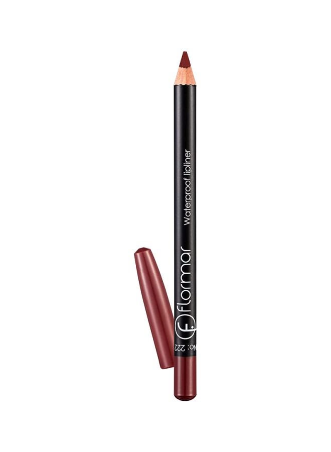 flormar Waterproof Lipliner Pencil 222 Crimson Brown - Image 2
