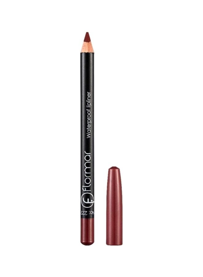 flormar Waterproof Lipliner Pencil 222 Crimson Brown - Image 1