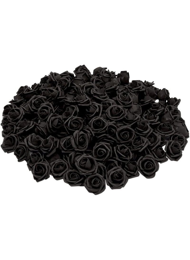 Bright Creations 100-Pack Black Artificial Flowers, Fake Foam Flowers for Halloween Decorations, DIY Crafts, Bouquets, and Black-Themed Parties (3 Inches) - Image 4