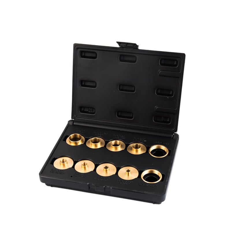 OSKOOL 10 pcs Brass Router Template Bushing Guides Sets Fit Any Router Subbase of the Porter Cable style