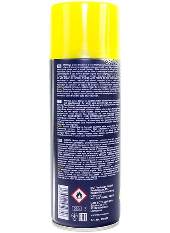 MANNOL MANNOL 9669 Cold Engine Starter Jump Spray, 450ml  - Image 3