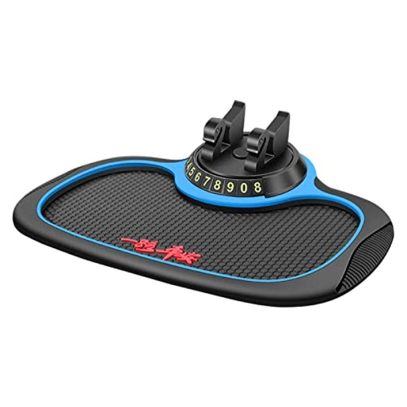 Convenient Dashboard Non Slip Cushion Phone Holder Mat with Parking Number Plate Car Instrument Panel Non-Slip Mat Car Phone Bracket Mount - Image 1