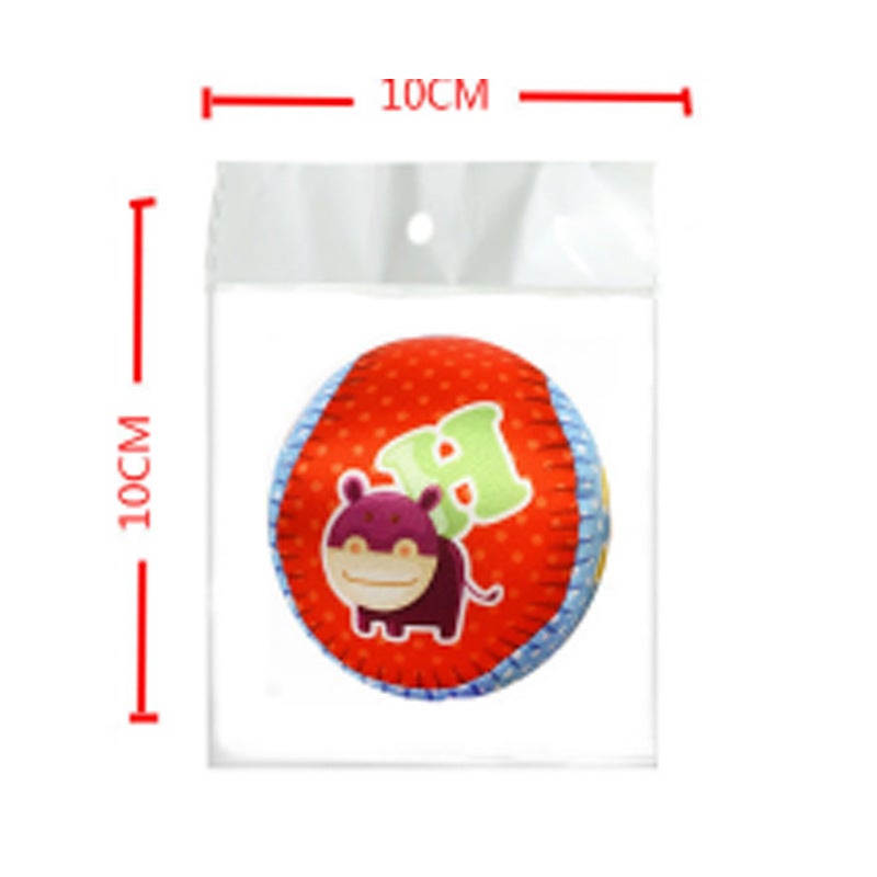 Cross-border Amazon baby player grabs bell ball stereo bell cloth ball 0-3 years old baby toy hand grabs cloth ball Hippo- 4inch color printed cloth balls 