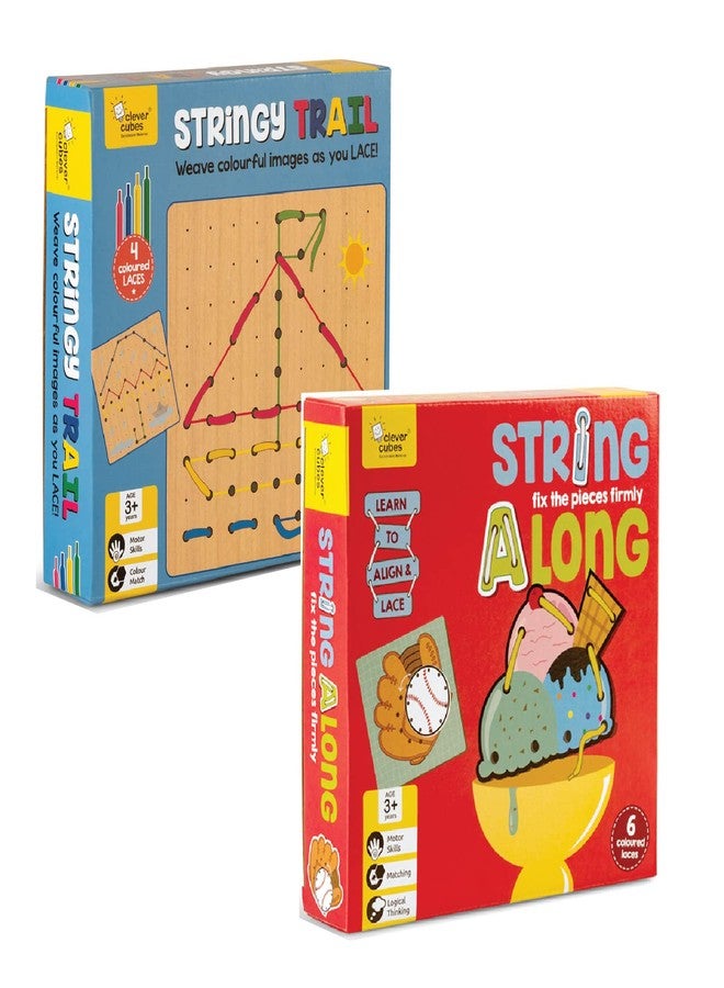 Clever Cubes EDUPACK: Mini Brain Power: Pack of 2 Educational String Games: Ages 3-5 - Image 1