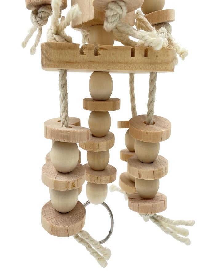 GILYGI Dye-Free Block & Knot Chewing Toys for Medium and Large Parrots - Natural Wooden Bird Toys for Parakeet, Conures, Cockatiels, African Greys, Cockatoos, Amazon Parrots, Quakers - Image 4