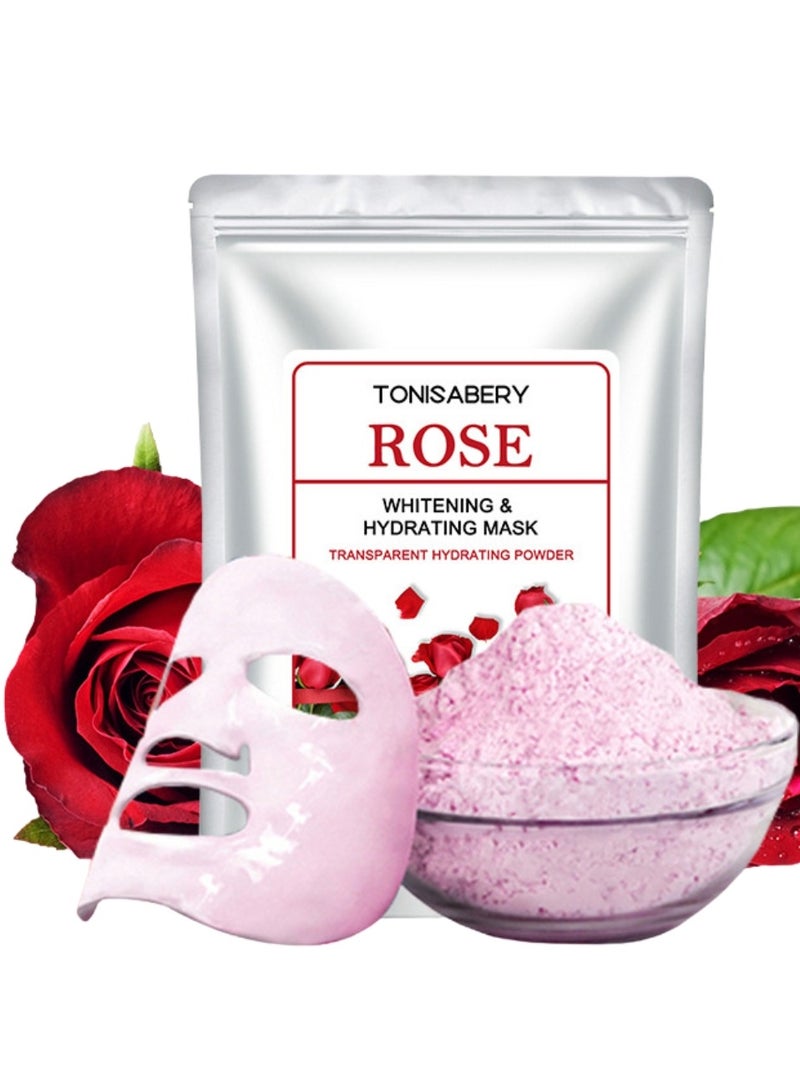 TONISABERY مسحوق قناع الوجه من الورد القابل للإزالة للتفتيح والترطيب 20 جرام - Image 1