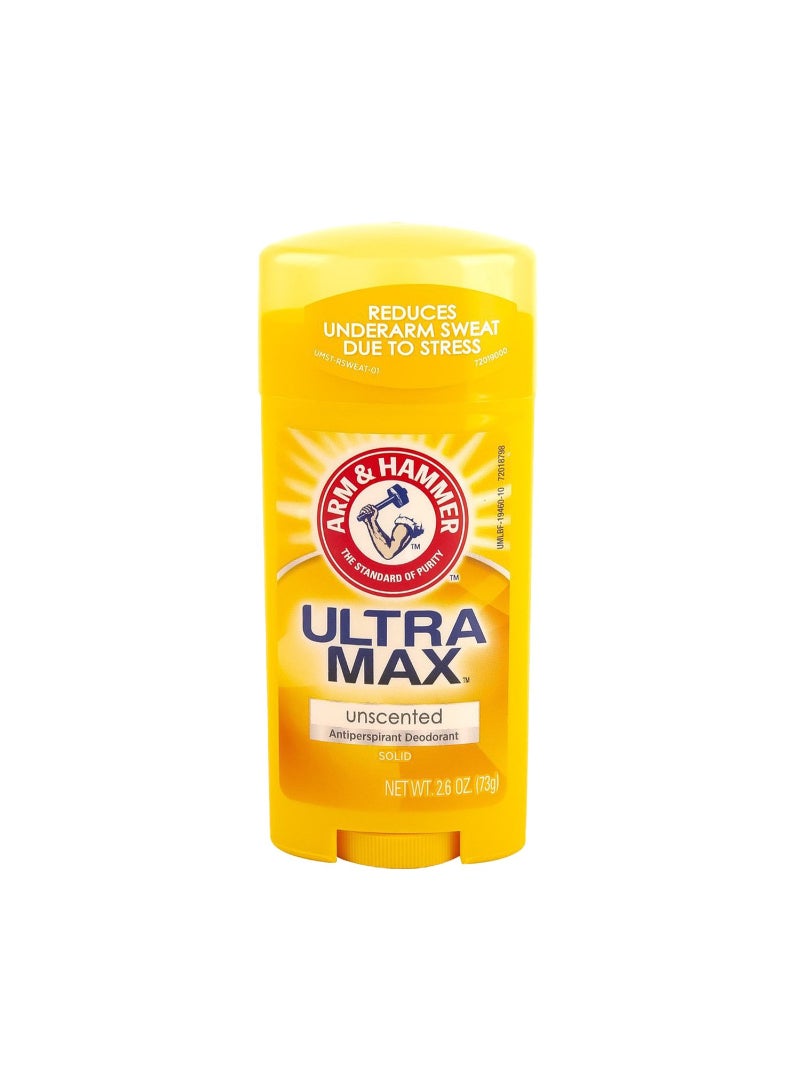 Arm & Hammer Ultra Max Unscented Anti-Perspirant Deodorant Stick 73 g