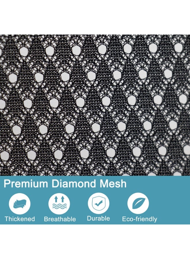 HOMESTAR Diamond Mesh Laundry Bag, Heavy Duty Wash Bag with Drawstring Closure, Polyester Wash Bags, Large Laundry Basket Liner for Travel, Sports, Dorm (Black 60*90 cm) - Image 3
