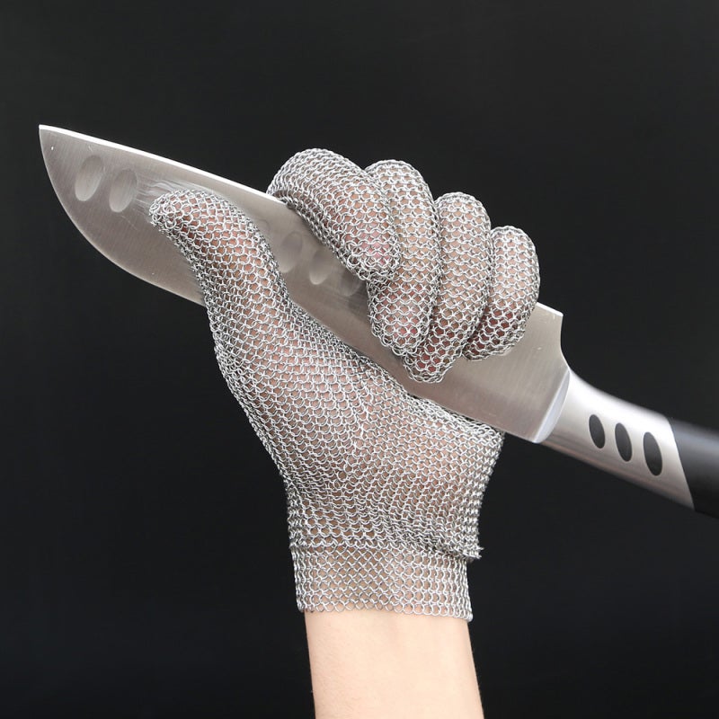 High-quality 304L Stainless Steel Mesh Knife Cut Chain Mail Protective Glove for Kitchen Butcher Working Safety S(right hand) - Image 2
