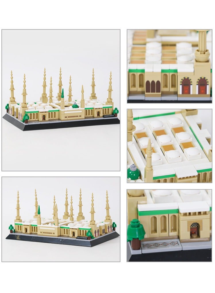 594 PCS Prophet’s Mosque Building Blocks | Medina Architecture Puzzle DIY Set for Kids & Adults | Islamic Ramadan Eid Gift - Image 2