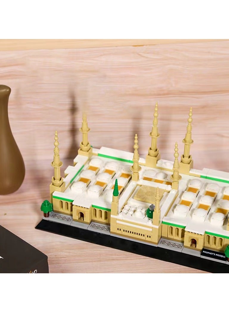 594 PCS Prophet’s Mosque Building Blocks | Medina Architecture Puzzle DIY Set for Kids & Adults | Islamic Ramadan Eid Gift - Image 4