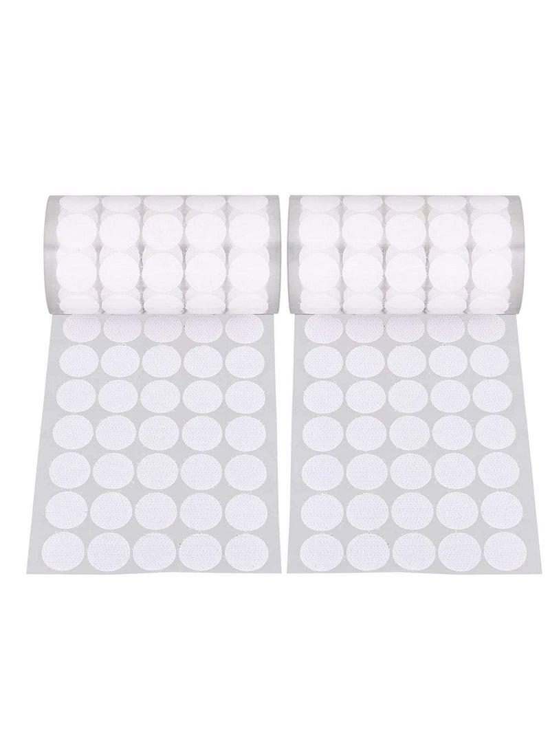 Excefore شريط لاصق ذاتي اللصق بقطر 10 مم، شريط لاصق ذاتي اللصق على الوجهين، شريط لاصق على شكل نقاط دائرية، شرائط لاصقة فائقة للاستخدام في المنزل والمدرسة والمكتب، 500 زوج (أبيض) - Image 1