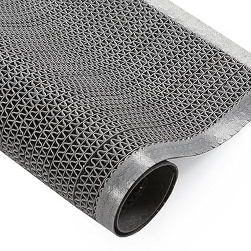 Purav Light Anti-Skid Non-Slip Waterproof Rubber Door Mat for Home Outdoor Entrance Large Size Foot Mats (16x24 Inch, Grey) - Image 1