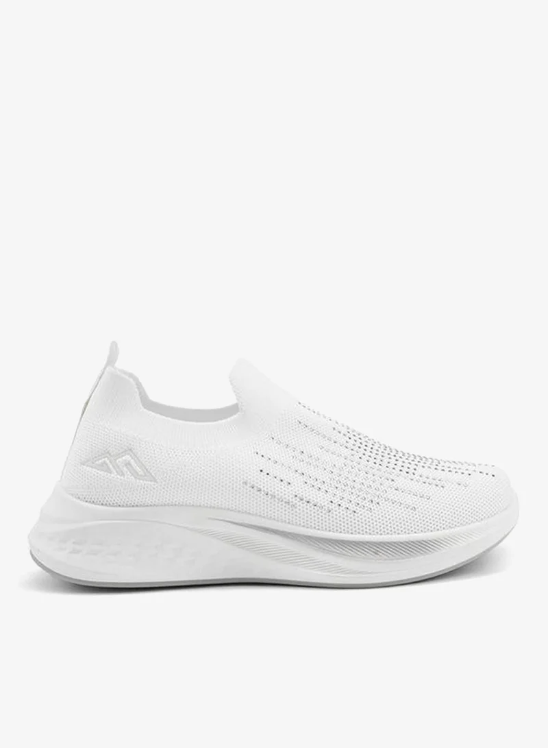 Oaklan by Shoexpress WHITE Embellished Slip-On Sports Shoes With Pull Tabs for Women | Best Price UAE