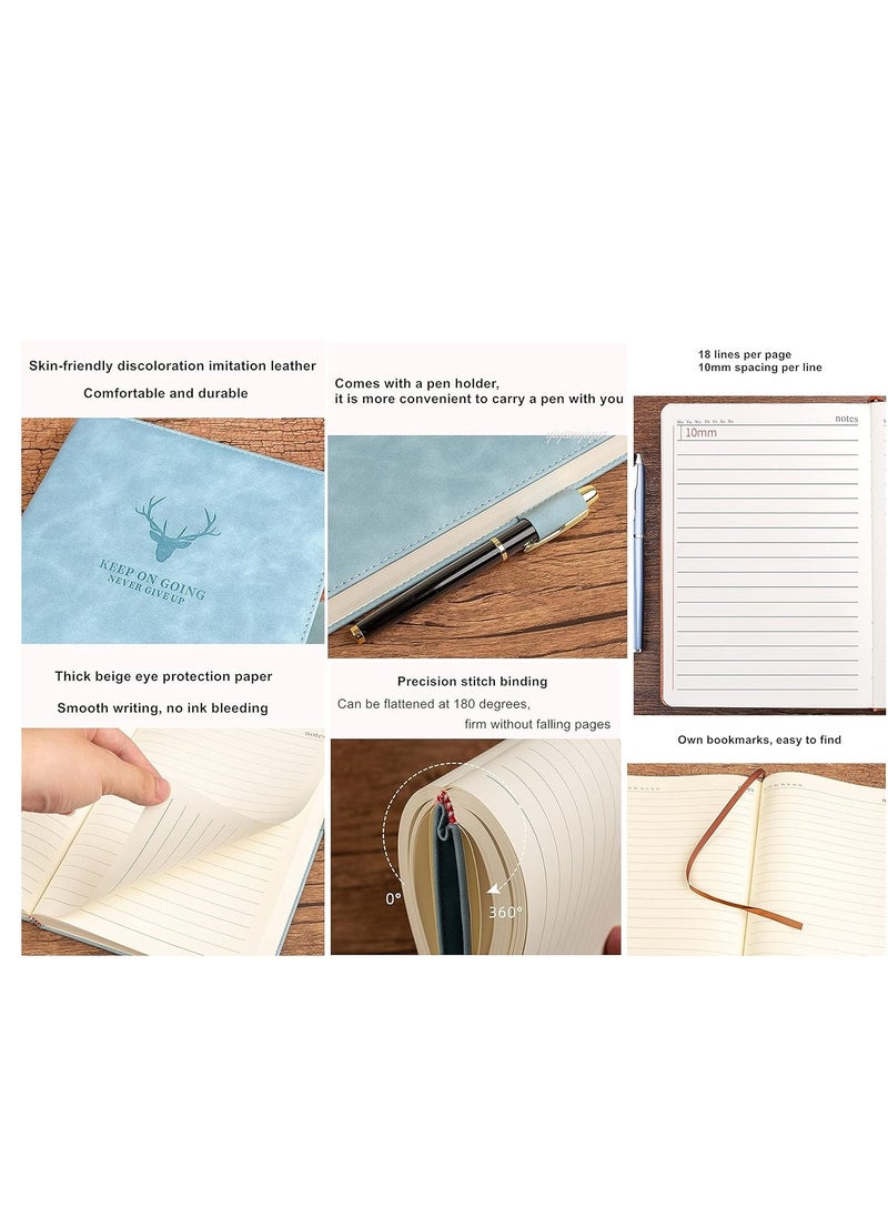 Mmmon A5 Notebook Journal,Hardcover Executive Notebooks with Premium Thick Paper,College Lined Journal, 8.3"×5.8",360 Page,Notebook For Office Home School Business Writing Note Taking(Light Blue)  - Image 2