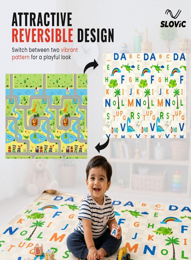 Slovic Baby Mats for Floor [180 x 150 CM] | Waterproof 6 MM Thickness Baby Play Mat for 0 to 2 Years | Foldable & Portable Floor Mat for Kids Playing - Image 3