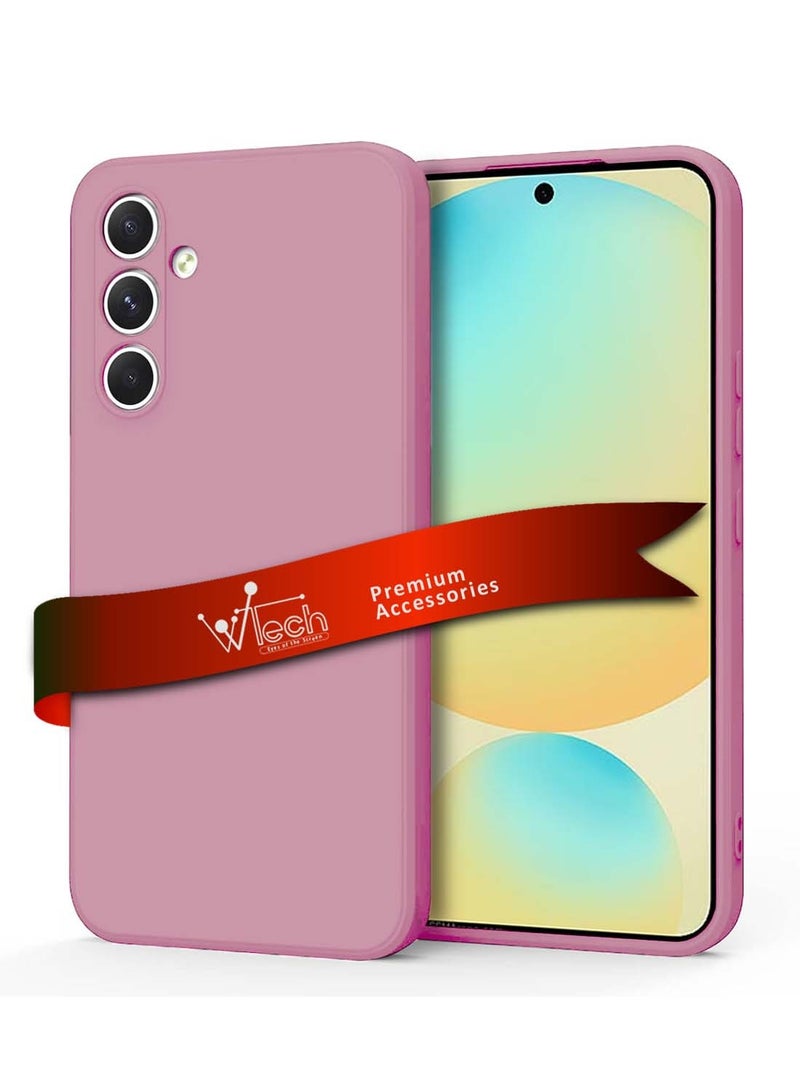 Wtech Samsung Galaxy S24 FE 5G 2024 Premium Liquid Silicone Case Cover - Pink - Image 1