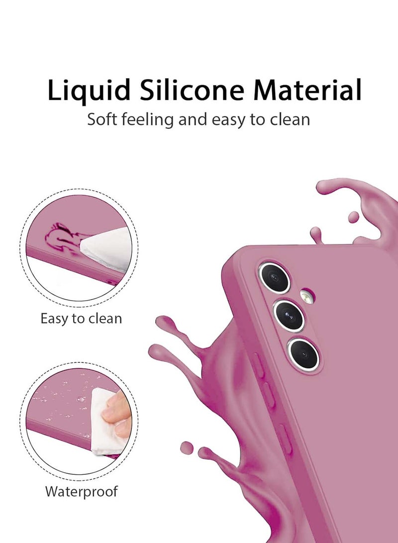 Wtech Samsung Galaxy S24 FE 5G 2024 Premium Liquid Silicone Case Cover - Pink - Image 3