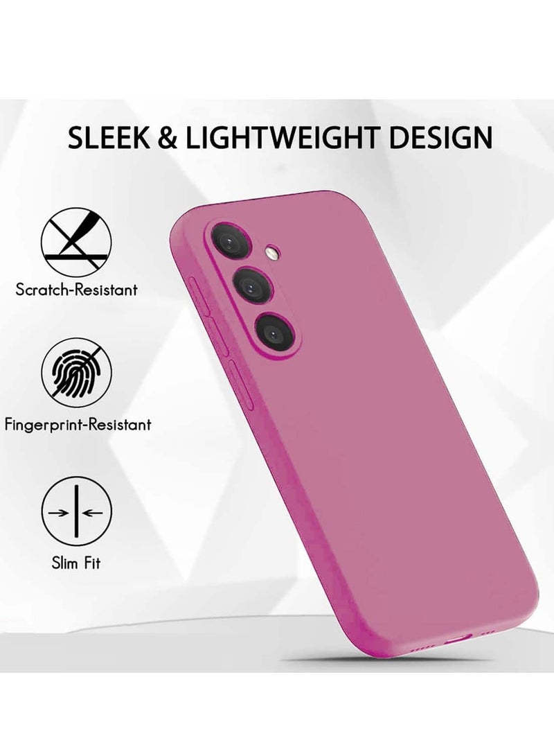 Wtech Samsung Galaxy S24 FE 5G 2024 Premium Liquid Silicone Case Cover - Pink - Image 5