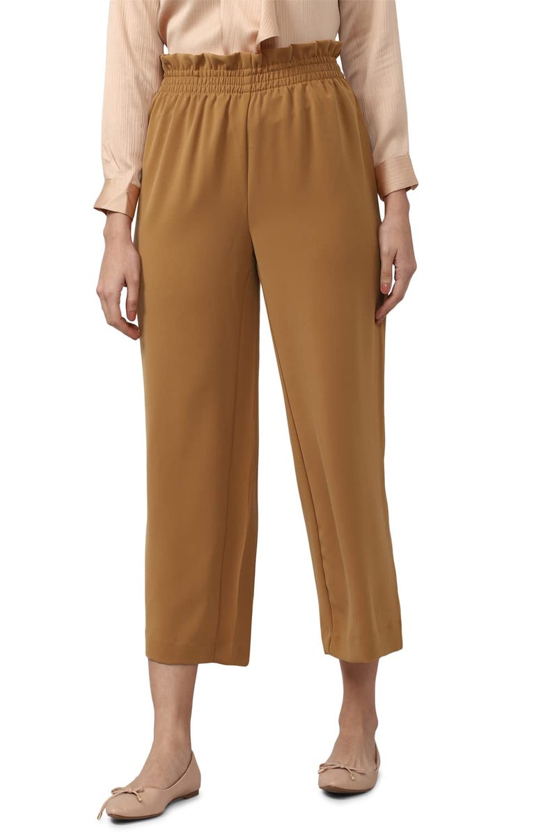 Van Heusen Women Women's Regular Pants (VWTFFRGPR41563_Yellow Ochre_32) - Image 1