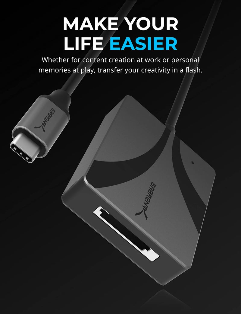 SABRENT USB Type C CFexpress Type A Card Reader [CR-CFXA] - Image 2