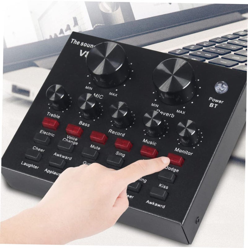Live Sound Card Set with 800 Condenser Microphone USB Audio Mixer for Streaming Podcast Recording - Image 3