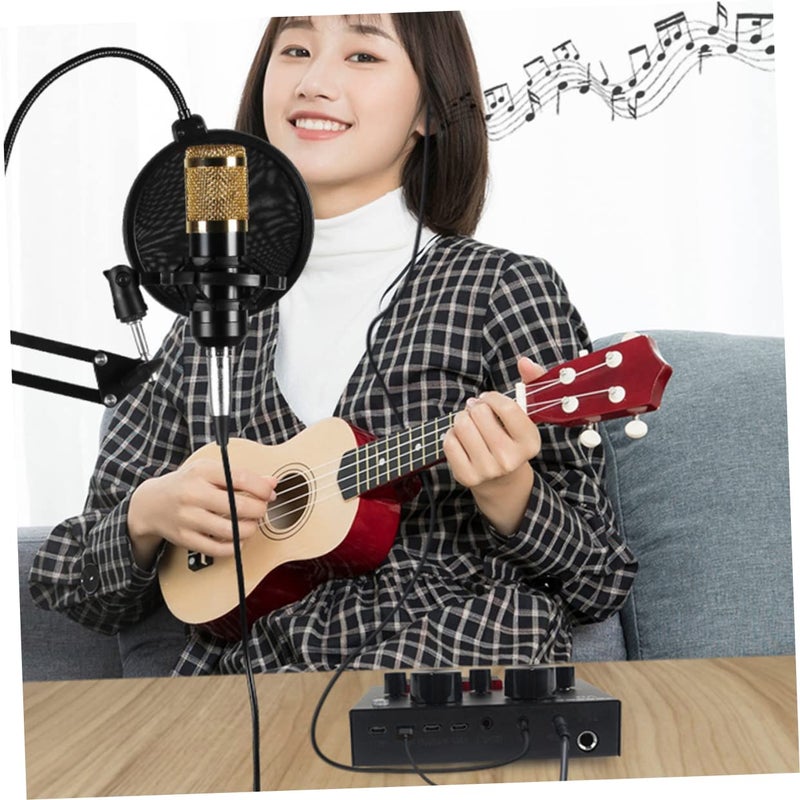 Live Sound Card Set with 800 Condenser Microphone USB Audio Mixer for Streaming Podcast Recording - Image 5