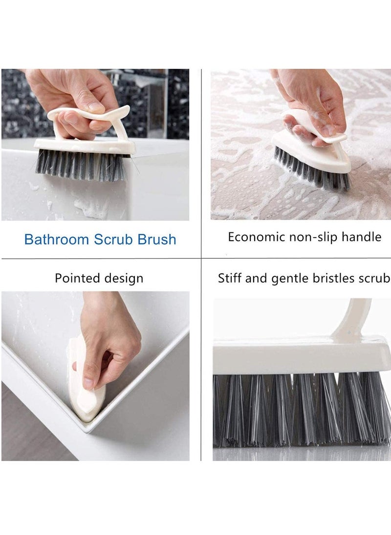 SYOSI - Dish Brush Steel Ball Pot Brush Kitchen Crevice Cleaning Brush with Scraper Bathroom Scrub Brush 5PCS Handle Brushes - Image 1