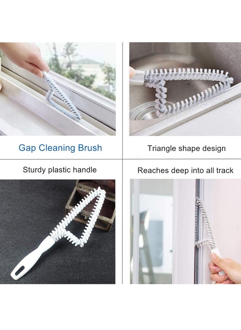 SYOSI - Dish Brush Steel Ball Pot Brush Kitchen Crevice Cleaning Brush with Scraper Bathroom Scrub Brush 5PCS Handle Brushes - Image 1