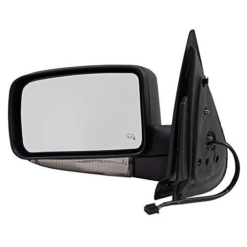 Brock Replacement Driver Side Power Mirror Paint to Match Black with Heat, Signal, Memory, Puddle Light and Power Folding Compatible with 2005-2006 Expedition & 2003-2006 Navigator - Image 1
