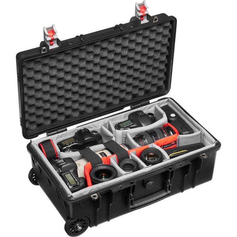 Manfrotto ProLight Reloader Tough-55 HighLid Carry-On Camera Rollerbag (Black) - Image 3