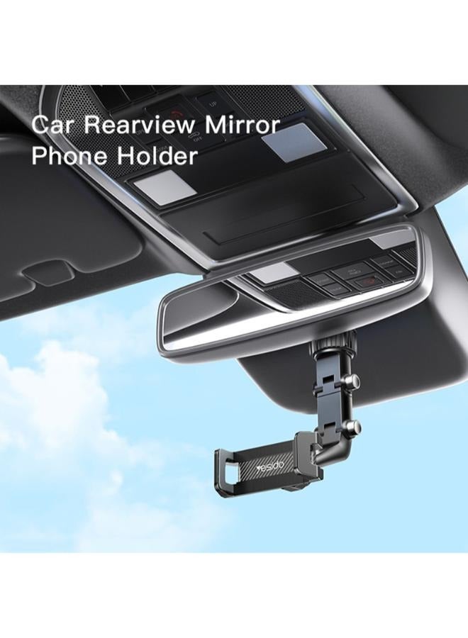 Yesido C192 Rearview Mirror Mobile Phone Car Holder | Universal 360 Rotating Car Phone Holder  - Image 2