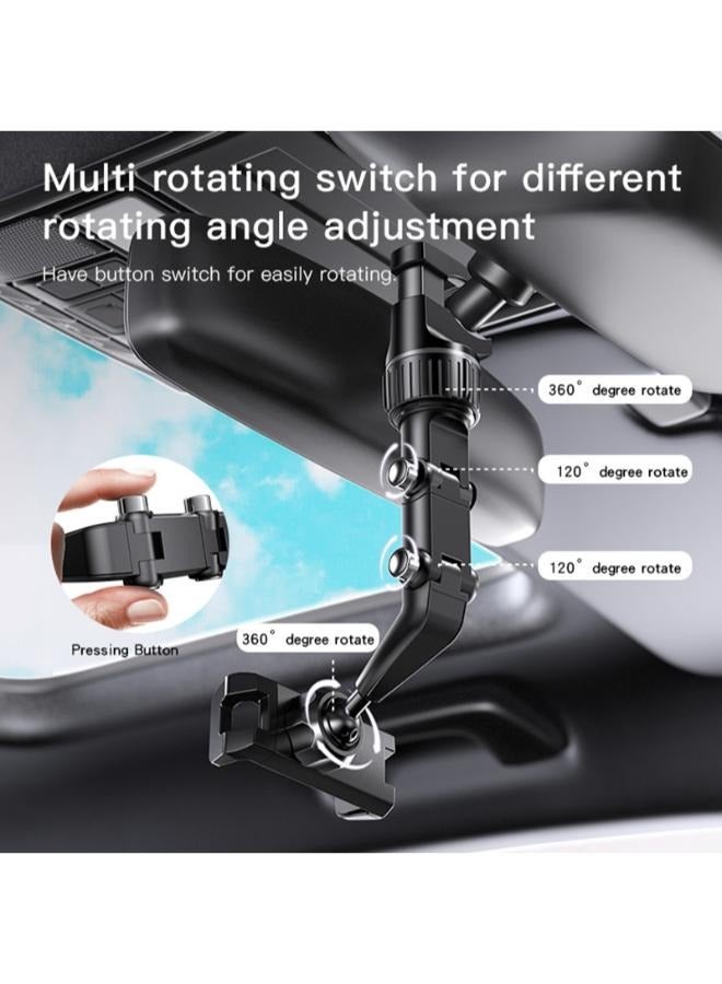 Yesido C192 Rearview Mirror Mobile Phone Car Holder | Universal 360 Rotating Car Phone Holder  - Image 3