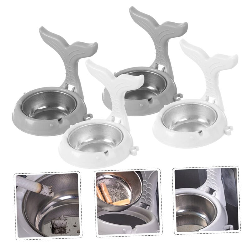 Self Adhesive Wall Mounted Ashtray 4 Pack Space Saving Design For Home Office Bathroom Outdoor Easy Installation No Tools Required - Image 3