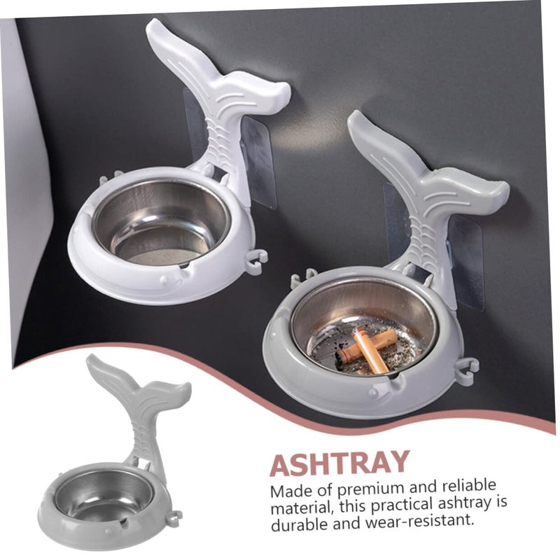 Self Adhesive Wall Mounted Ashtray 4 Pack Space Saving Design For Home Office Bathroom Outdoor Easy Installation No Tools Required - Image 4